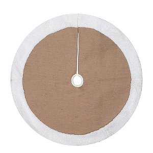 Saia de Árvore Lisa Bege e Branco 100cm