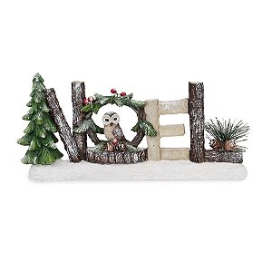 Letreiro Noel com Pinha e Coruja