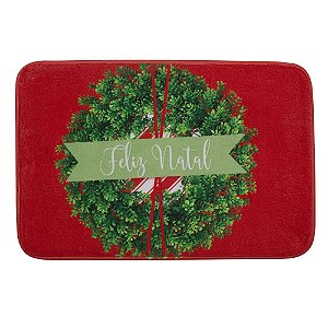 Tapete Guirlanda Vermelho e Vdc 40X60