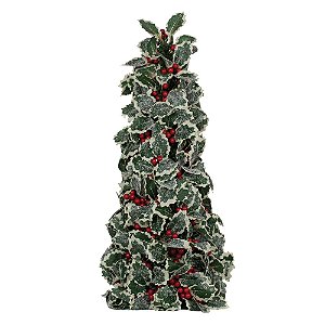 Topiaria Azevinho e Frutas Vermelho e Verde 65cm
