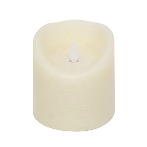 Vela Redonda com Led Marfim P
