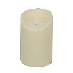 Vela Redonda com Led Marfim M