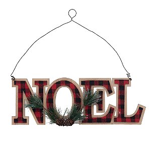 Quadro Noel Xadrez Vermelho e Preto