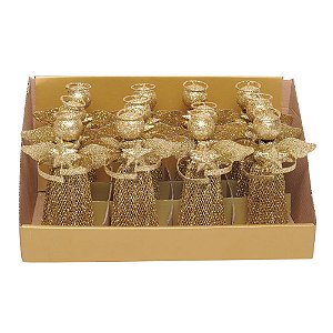 Anjo Decorativo em Metal Ouro