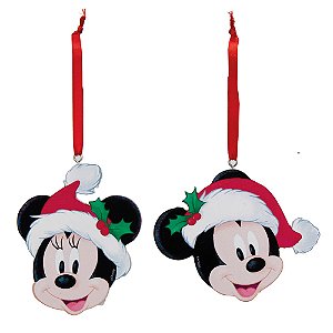 Enfeite para Pendurar Mickey / Minnie Noel 11cm - 1 Un Sortido