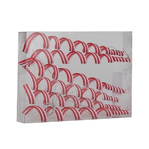 Enfeite para Pendurar Candy Vermelho e Branco 19cm - 6 Un