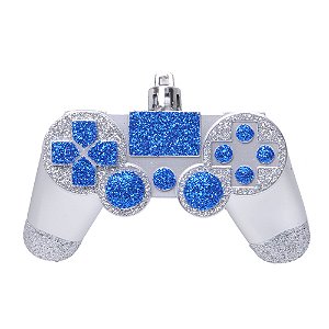 Enfeite para Pendurar Videogame Prata e Azul - 2 Un