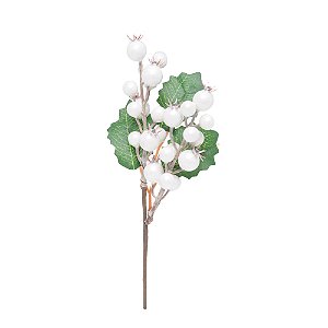 Pick Folhas e Frutas Branco Verde e Marrom