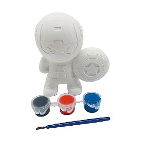 Lembrancinha - Kit Pintura em Gesso Capitão América - 4 Un