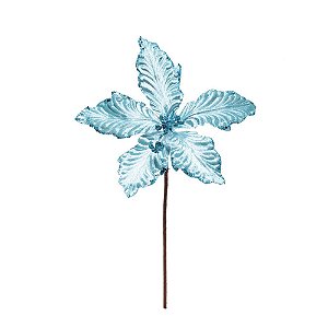 Poinsetia Pétalas Azul Claro - 1 Un