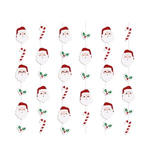 Cortina Decorativa Papai Noel Chegou - 6 Un