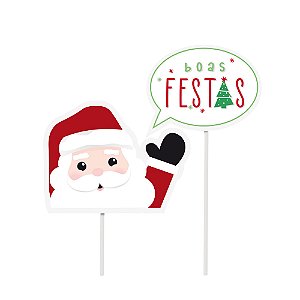 Topo de Bolo Papai Noel Chegou