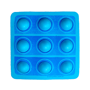 Aplique 3D Interativo Pop IT Azul em EVA