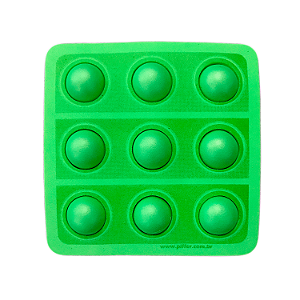 Aplique 3D Interativo Pop IT Verde em EVA