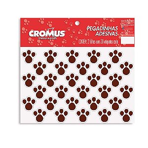 Cartela Adesiva Pegadas Marrom P - 54 Un