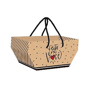 Cesta com Alça Kraft Docura M 25X15X11,5 - 10 Un