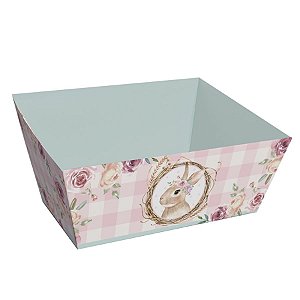 Cesta Cartão Trapézio Coelha Serena M 22x15x14cm - 10 Un