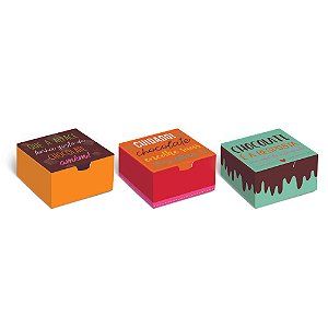 Caixa Diver Para 4 Brigadeiros Chocodelicia 8,5x8,5x3,5cm - 10 Un