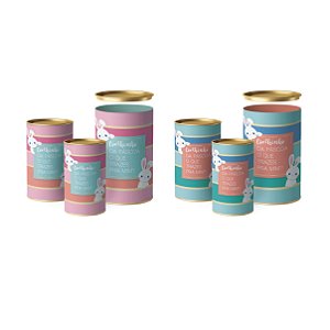 Lata para Ovo 500G Os Coelhinhos Compose 22x12,5cm - 1 Un