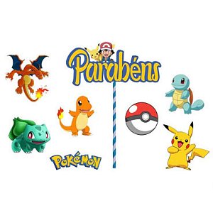 Festa Pokemon - Topo de Bolo