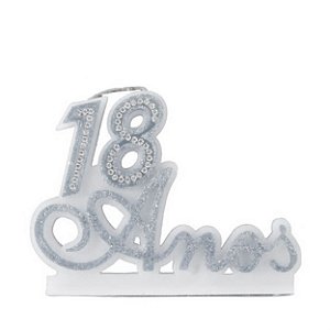 Vela Alchester Strass Prata - 18 Anos