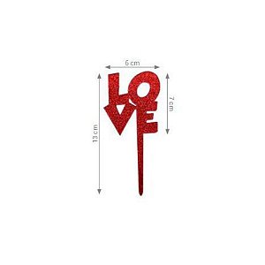 Topo Médio Love Vermelho - HA350