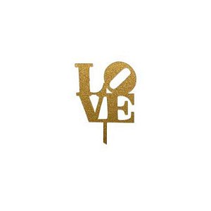 Topo Grande Love Dourado - HA361