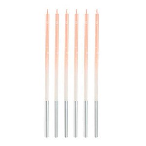 Vela Palito Gigante Degradê Pink 15cm - V177 - 6 Un