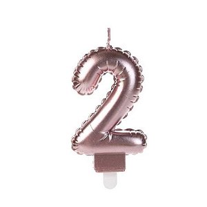Vela Balão Rose Gold Número 2 - VOO02