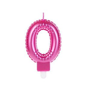 Vela Balão Rosa Número 0 - VOR00