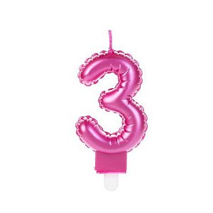 Vela Balão Rosa Número 3 - VOR03