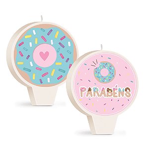 Vela Redonda Donuts 7,5x9,5cm
