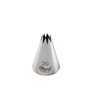 Bicos para Confeitar Pitanga Aberta Aço Inox Nº20 - Cromus Allonsy