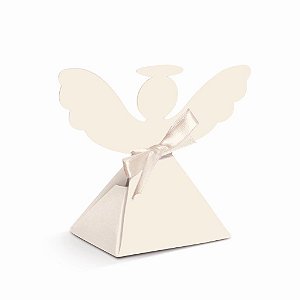 Caixa Anjo Batismo Bege 8X6X11,5 - 8 Un