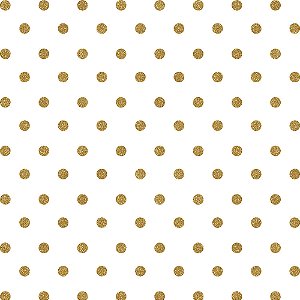 Saco Metal 15X29 Glitter Branco/Ouro - 50 Un