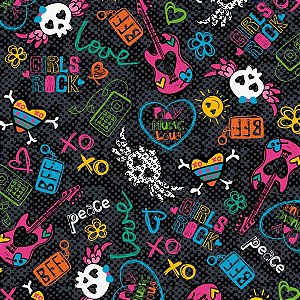 Saco Metal 15X29 Rock Girls - 100 Un