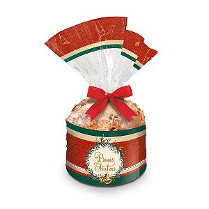 Saco Transparente 25X35 Boas Festas Barrado 500G - 100 Un