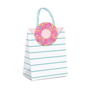 Sacola Papel com Fechamento Donuts P 21,5X15X8