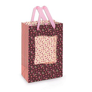Sacola Papel com Visor Acorde M 23X15X8,5