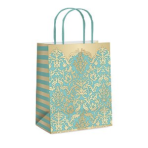 Sacola Papel Páscoa Cores P 21,5X15X8