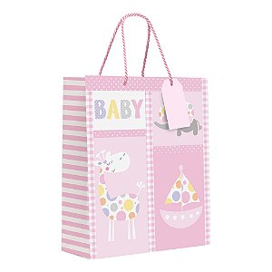 Sacola Premium Ternura Rosa G 34X38X15