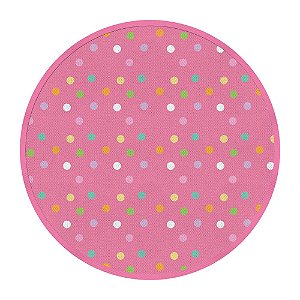 Tecido Redondo Alegria Rosa 70cm - 10 Un