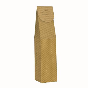Caixa Champagne Cristalino Ouro 9X9X32,5