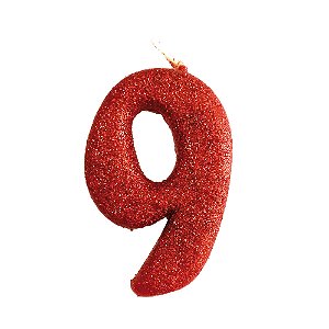 Vela N°9 Fun Vermelho