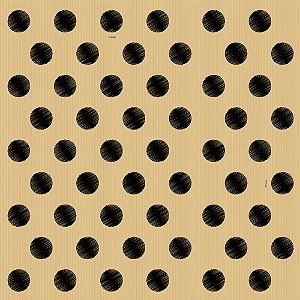Saco Perolado 20X29 Pretty Poá Kraft/Preto - 50 Un