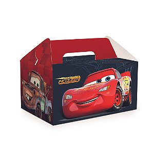 Caixa Lanche Escolar Carros 20X13,5X10 - 10 Un