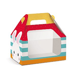 Caixa Maleta Kids com Visor Páscoa Adoleta M 12X8X12 - 10 Un