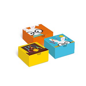 Caixa Divertida Para 4 Brigadeiros Páscoa Cores Sortidas 8,5x8,5x3,5cm - 10 Un