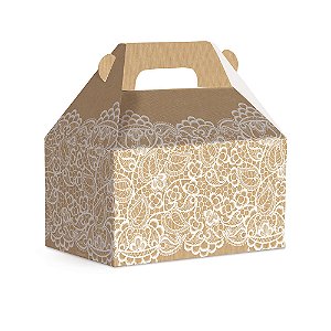 Caixa Maleta Kids Kraft Renda G 15X10X15 - 10 Un
