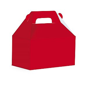 Caixa Maleta Kids Liso Vermelho G 15X10X15 - 10 Un